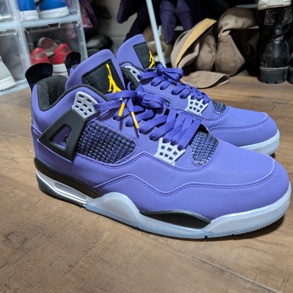 Air Jordan 4 Retro Purple Basketball Sneakers